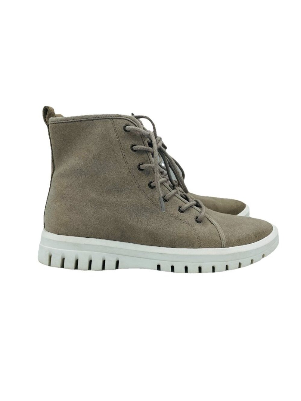 Aqua College Boots Womens Size 7.5 M Taupe Brown Lace Up Zip Booties Waterproof